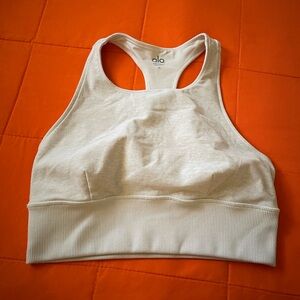 Alo Yoga Sports Bra Medium Beige Gym & Running Athletic Casual